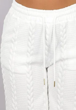 Witte Two Piece met Kabelpatroon