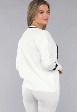 Witte Zachte StretchTwo Piece met Teddy Details