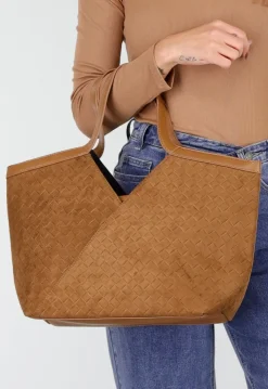 Woven Shopper Tas met Dubbele Hengsels
