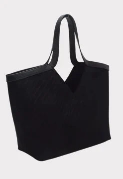 Woven Shopper Tas met Dubbele Hengsels