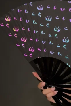 XXL Waaier met Reflecterende Planten Print