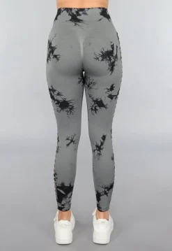 Yoga Legging met Cut Outs en Gevlekte Print