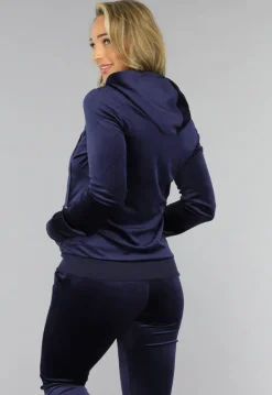 Zacht Donkerblauw Huispak met Capuchon