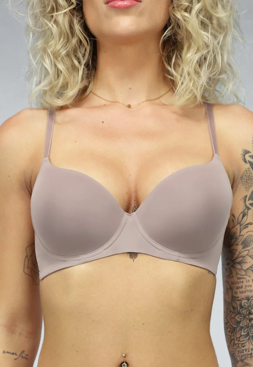 Zachte Taupe BH met Kruisbare Bandjes