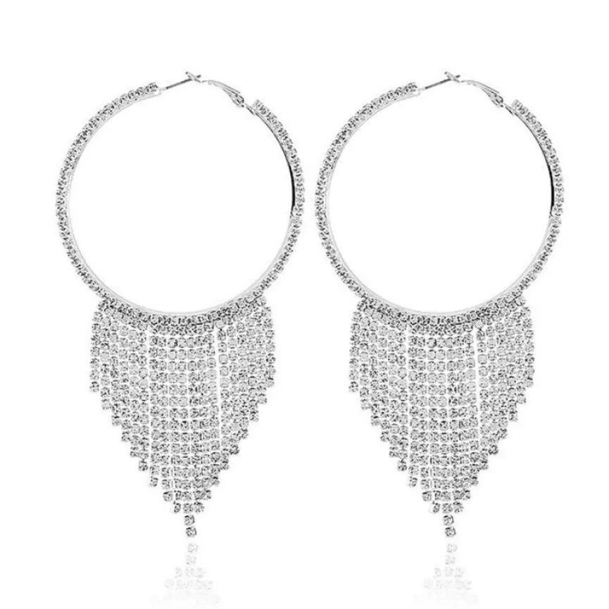 Zilveren Fringe Oorbellen
