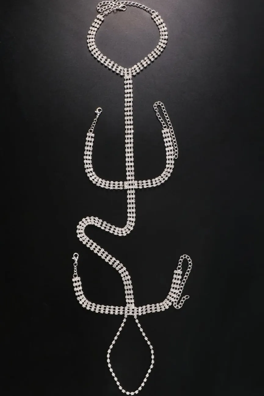 Zilveren Glitter Armsieraad