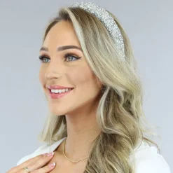 Zilveren Glitter Diadeem
