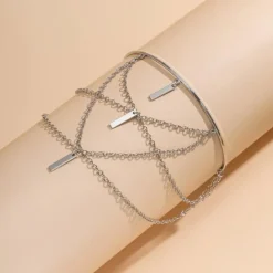 Zilveren Layered Arm Ketting