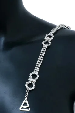 Zilveren Strass Bh Band met Infinity Teken