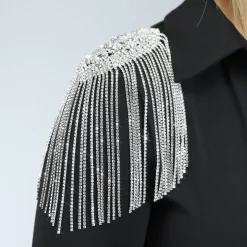 Zilveren Strass Schoudersieraad