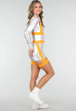 Zilverkleurig Astronaut Kostuum Playsuit