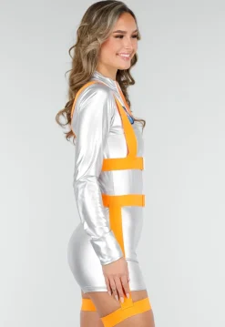 Zilverkleurig Astronaut Kostuum Playsuit