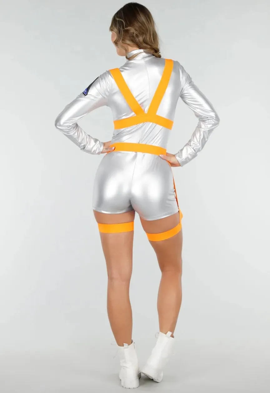 Zilverkleurig Astronaut Kostuum Playsuit