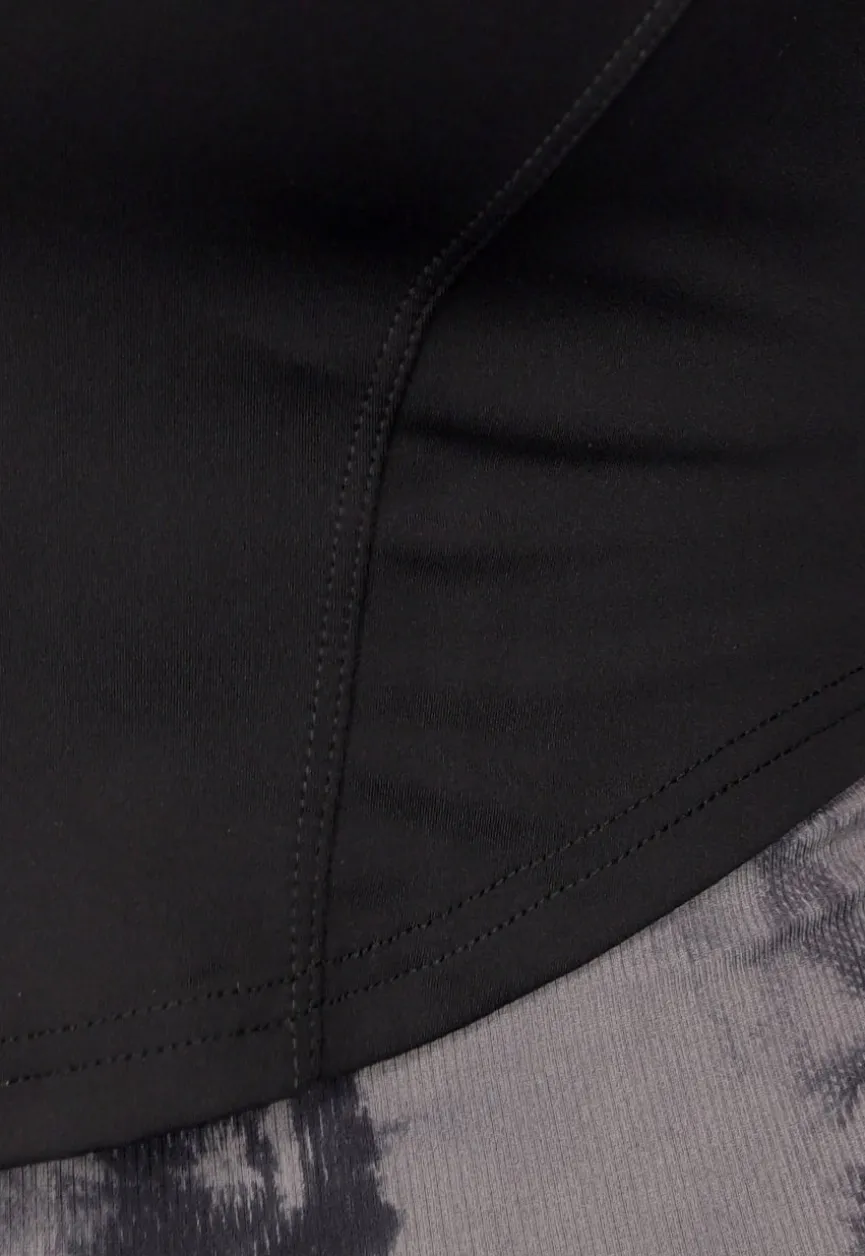 Zwart Aansluitend Sportvest met Duimgatenv
