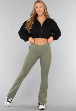 Zwart Cropped Sport Vest