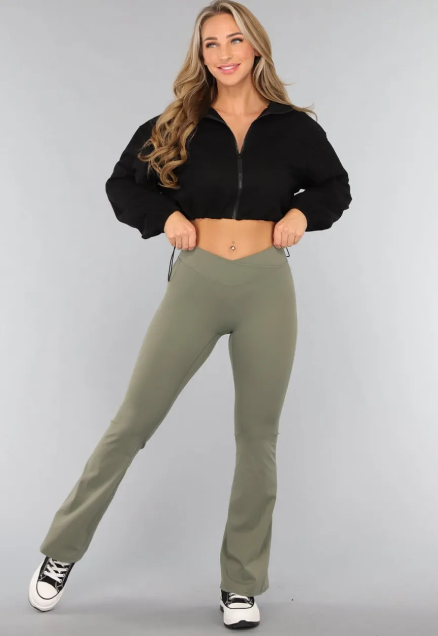 Zwart Cropped Sport Vest