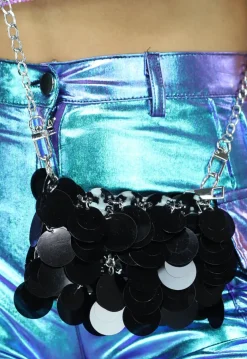 Zwart Crossbody Pailletten Tasje