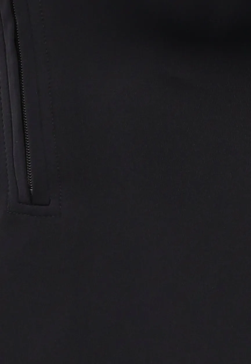 Zwarte Aansluitende Jumpsuit met Ritssluiting