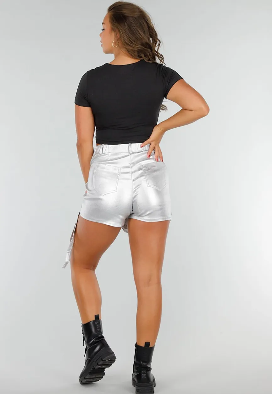 Zwarte Basic Croptop met Dubbele Voering, Stretch en Aansluitende Pasvorm