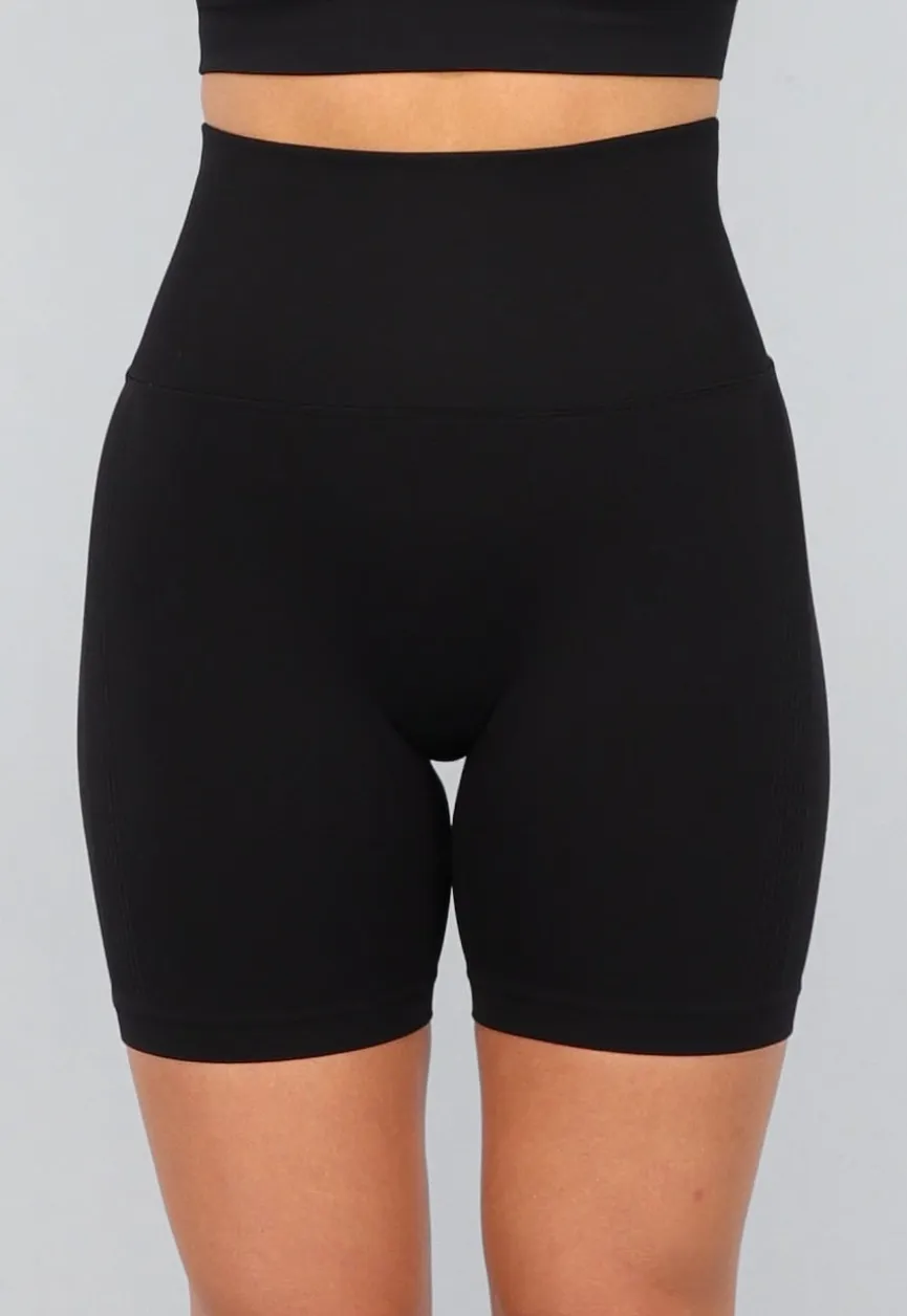 Zwarte Biker Short met Scrunch