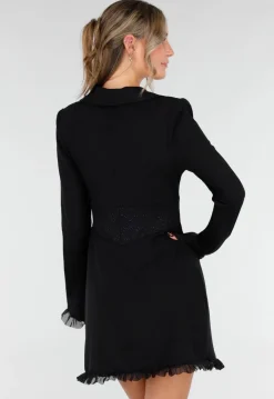 Zwarte Blazerjurk met Korsetlook en Stretch