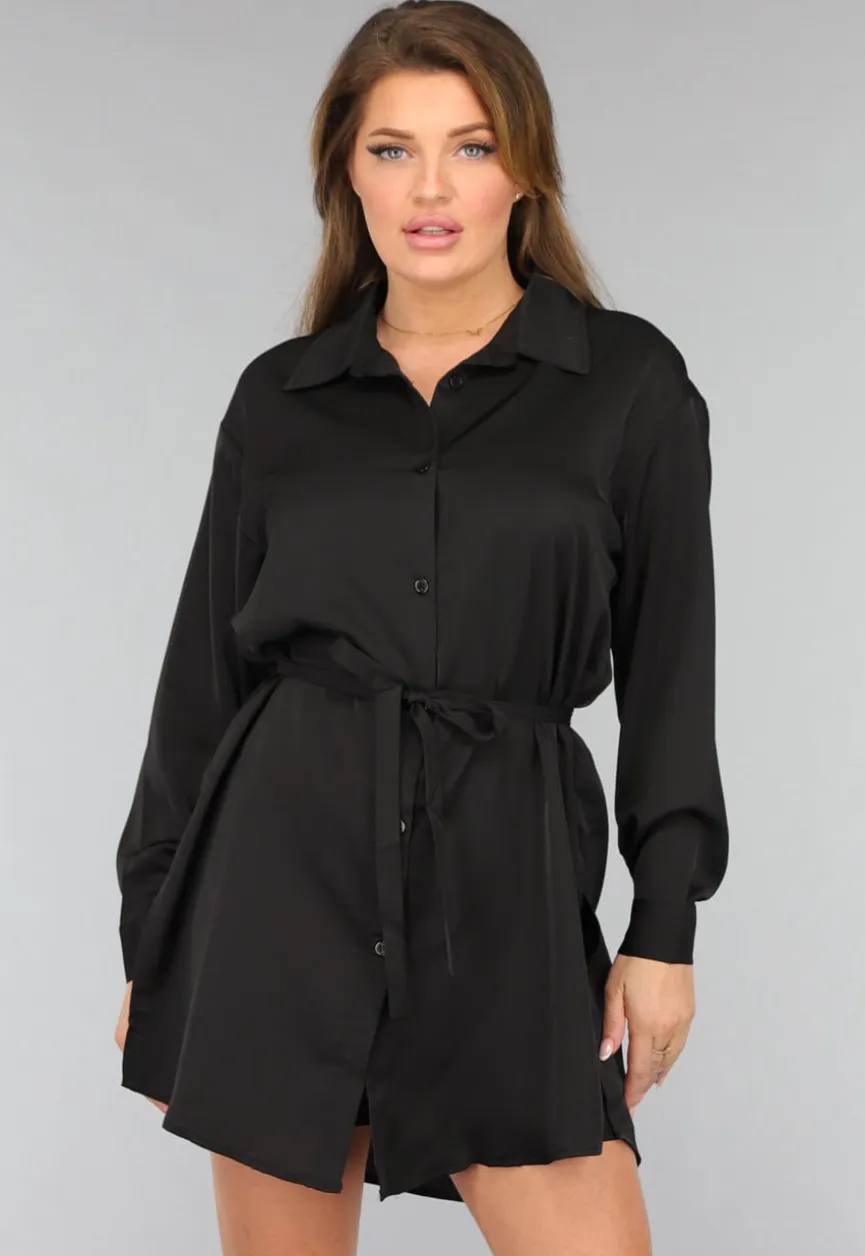 Zwarte Blouse Jurk met Broekje