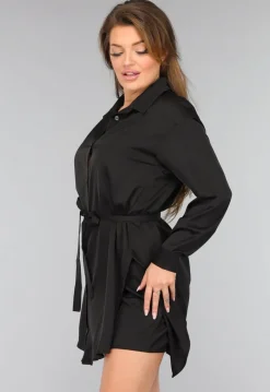 Zwarte Blouse Jurk met Broekje