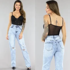 Zwarte Bodysuit met Kanten Details
