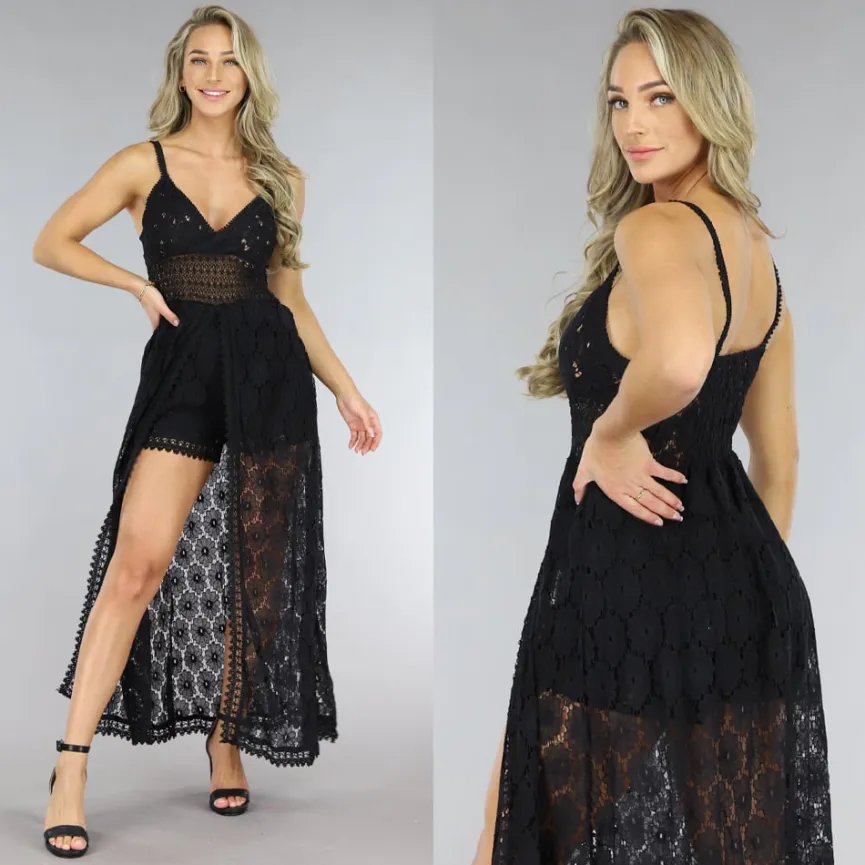 Zwarte Bohemian Ibiza Playsuit