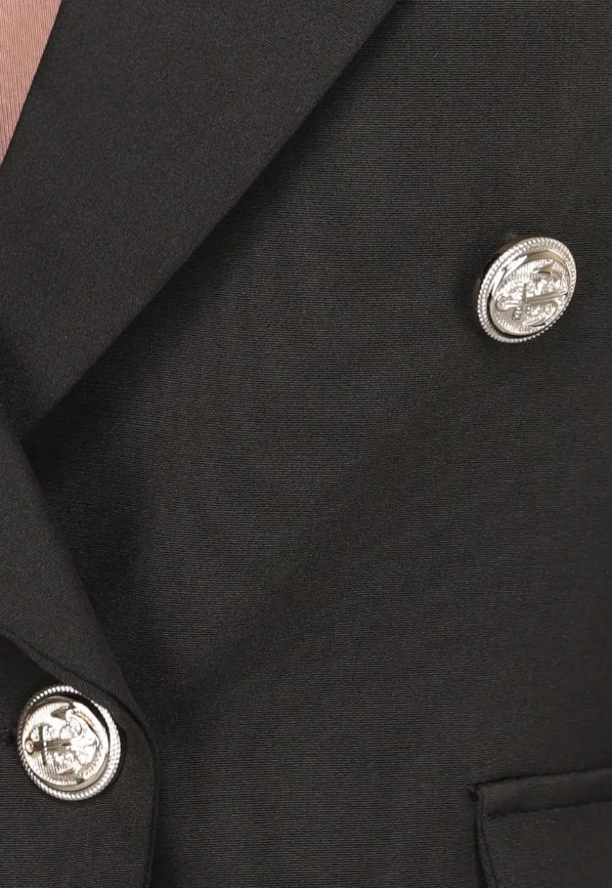 Zwarte Button Blazer