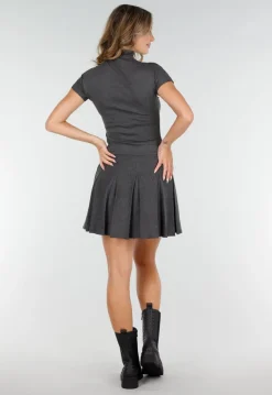 Zwarte Chelsea Boots met Geweven Detail en Chunky Zool