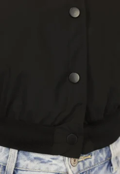 Zwarte Cropped Bomber Jacket