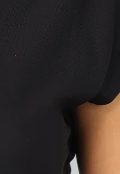 Zwarte Cropped Korte Mouwen Sporttop