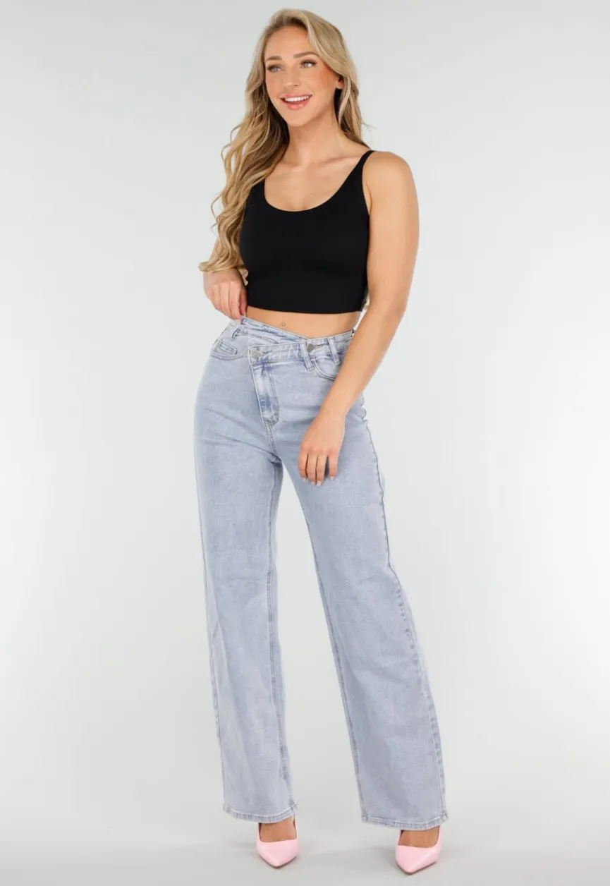 Zwarte Crop Top met Open Twist Rug en Brede Bandjes