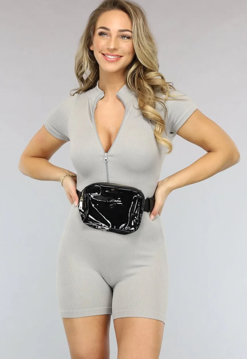 Zwarte Doorschijnende Fanny Pack