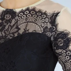 Zwarte Galajurk met Mesh en Kanten Details