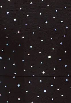 Zwarte Glitter Korset Top
