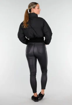 Zwarte Instappers met Suede Look en Verhoogde Profielzool