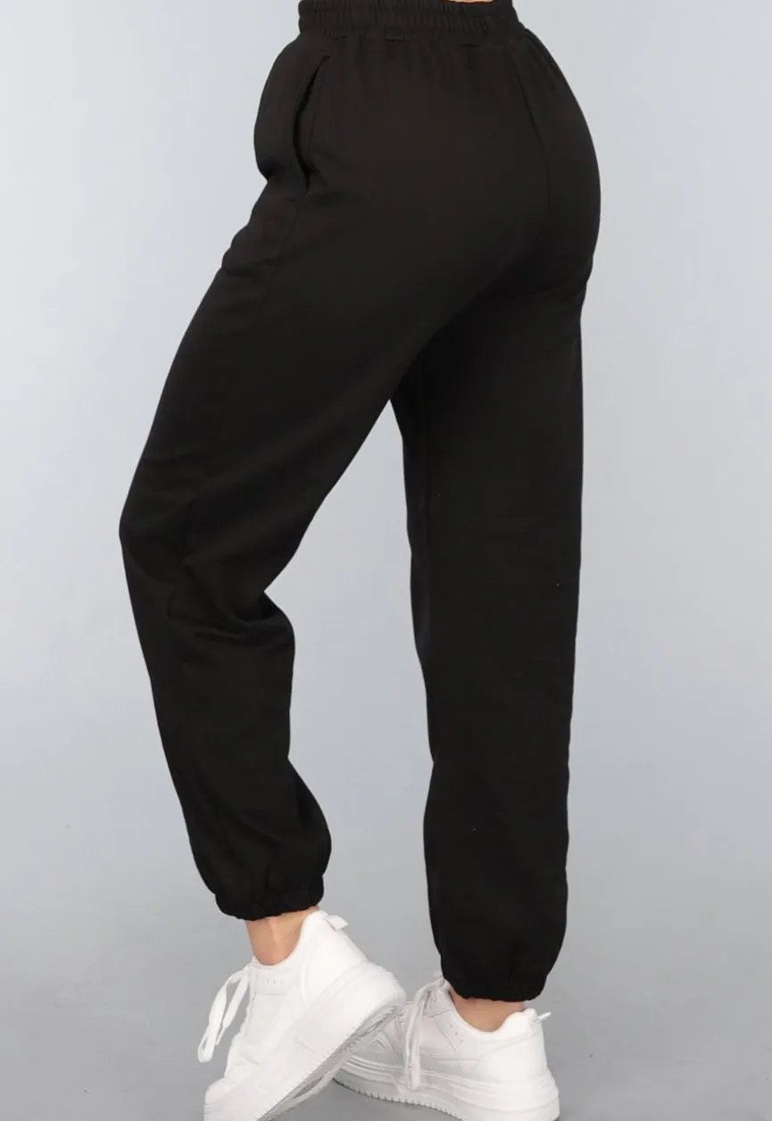 Zwarte Joggingbroek met Cutout