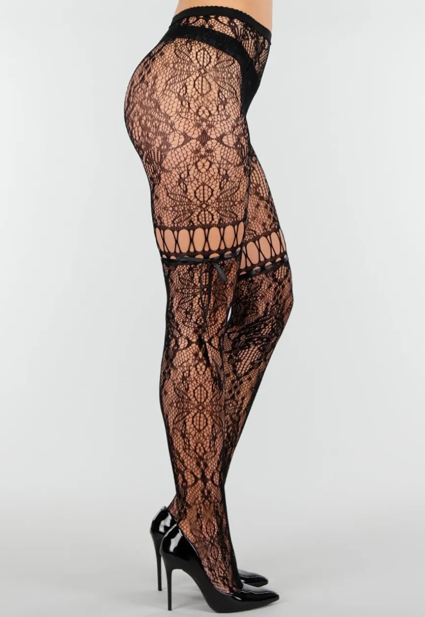 Zwarte Kanten Fishnet Panty