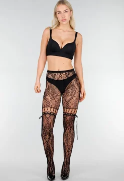 Zwarte Kanten Fishnet Panty