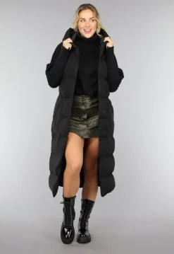 Zwarte Laklook Veterlaarsjes met Ritssluiting