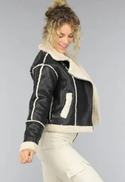Zwarte Lammy Biker Jas