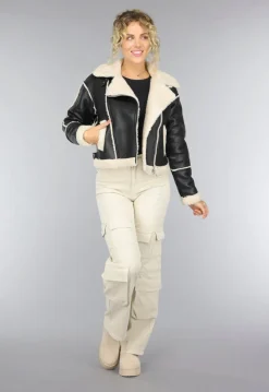 Zwarte Lammy Biker Jas