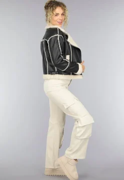 Zwarte Lammy Biker Jas