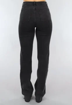 Zwarte Lange Straight Leg Tall Jeans met Stretch