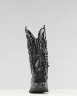 Zwarte Lederlook Cowboylaarzen