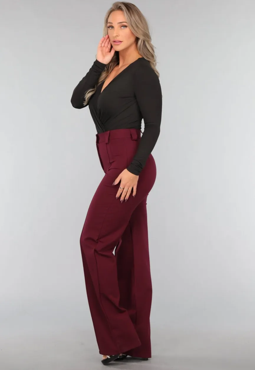 Zwarte Longsleeve Basic Overslag Body