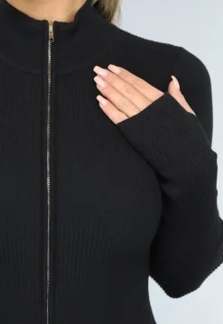 Zwarte Longsleeve Jumpsuit van Ribstof