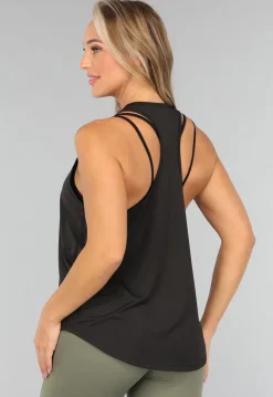 Zwarte Loose Fit Sport Tanktop